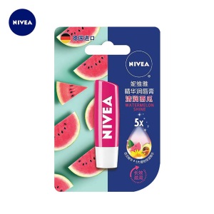 妮维雅(NIVEA)精华润唇膏 清润西瓜4.8g(润唇膏 唇彩 保湿补水滋润)