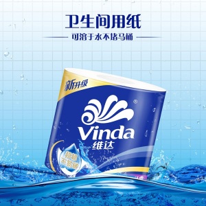 维达（Vinda）蓝色经典卷纸4层加厚130克30卷 有芯卷筒纸巾厕纸手纸卫生纸 整箱 30卷整箱