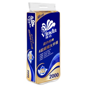 维达（Vinda）蓝色经典卷纸4层200克10卷20卷 家用卷筒纸巾卫生纸巾手纸厕纸 单提10卷装