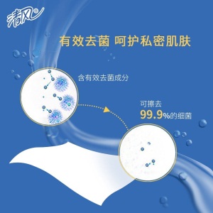 清风 湿厕纸巾卫生湿巾无酒精40片12包可冲马桶家庭装便携抑菌厕纸 包邮