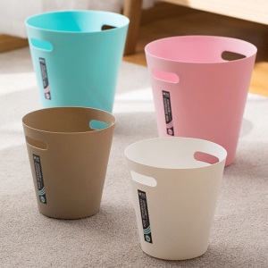 茶花垃圾桶无盖分离垃圾桶袋分类收纳桶纸篓杂物桶储物桶 小号3.6L【单个装】蓝绿