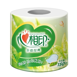 心相印卷纸 茶语系列卫生纸巾4层150g*24卷筒纸厕纸（整箱销售）
