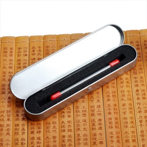 天艺专业洗眼工具925银质洗眼针圆头洗眼银珠棒眼刮神器 经典平头洗眼银珠925银质