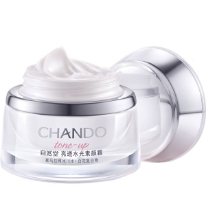 自然堂(CHANDO)亮透水光素颜霜50g (女士面霜精华霜懒人霜补水保湿滋润提亮呵护舒缓肌肤干燥紧绷)