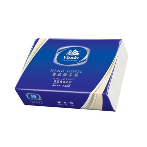 维达（Vinda）商用抽纸3折200抽20包 酒店餐厅公用擦手纸卫生纸巾商务大盘纸整箱 浅蓝色