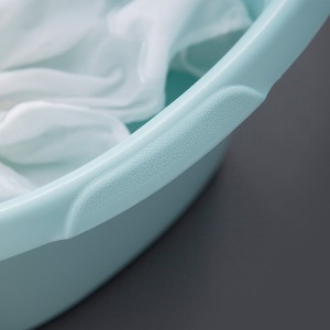 茶花搓衣板洗衣盆搓衣盆便携加厚塑料盆 颜色随机