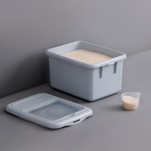 茶花米桶储米箱面粉桶15斤装米面杂粮收纳箱防潮防虫 （单个装） 颜色随机