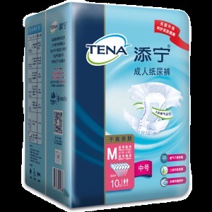 TENA/添宁干爽亲肤纸尿裤孕妇老年成人尿不湿M码中号80片男女通用