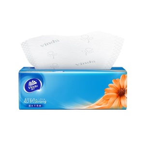 维达（Vinda）超韧抽纸3层100抽（24+6）包 餐巾纸抽面巾纸 卫生纸巾抽擦手纸（整箱） 浅蓝色