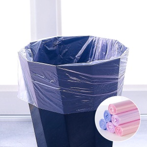 茶花大号垃圾袋50*60cm(100只)可分类干湿分离用垃圾桶袋点断式家用厨卫清洁袋
