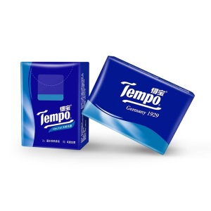 得宝（Tempo）经典手帕纸4层12包 迷你面巾纸餐巾纸 德宝纸巾便携式（天然无香）
