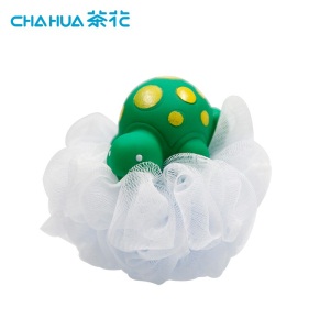 茶花沐浴花球可爱儿童沐浴球感温会洗澡神器变色浴花 大号搓澡巾 小黄鸭