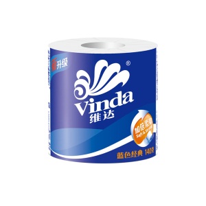 【满199-100】维达卷纸4层加厚140g家用27卷纸巾卷筒纸有芯卷纸蓝色经典款厕纸卫生纸整箱销售