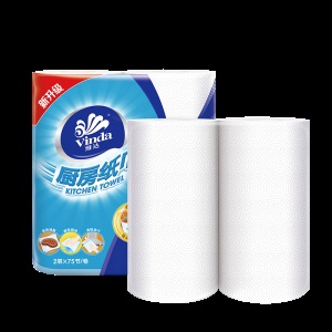 维达厨房纸巾卷纸整箱8卷2卷吸油纸吸水纸去油污不易破厨房用纸批发 超市同款75张2卷提装