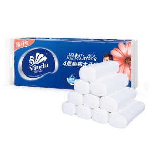 维达（Vinda）维达4层78克3提装共30卷 超韧无芯卷纸 家用卫生纸巾卷筒纸（自然无香）