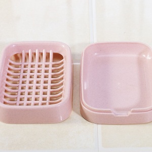 【买一送一】茶花网格肥皂盒双层沥水香皂盒（单个装） 颜色随机