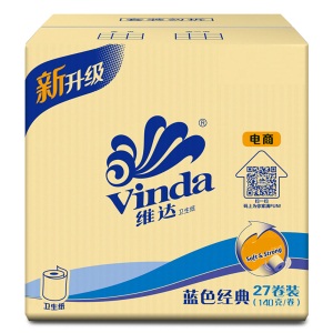 维达 V4069-B-A 维达卫生卷纸 4层140克 维达有芯大卷纸 空心卷纸（实发27卷/箱）