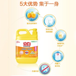 立白洗洁精 新金桔洗洁精 清新柠檬洗洁精家用大桶组合装 新金桔1kg*1桶