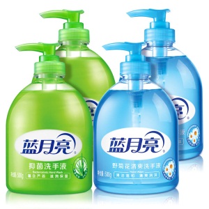 【爆款免邮】蓝月亮洗手液500g*4瓶套装 芦荟抑菌2瓶+野菊花2瓶装 儿童可用