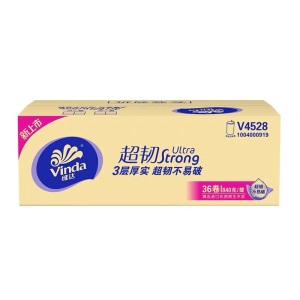 维达（Vinda）超韧无芯卷纸3层70克36卷 家用手纸厕纸卫生纸整箱实惠装纸巾