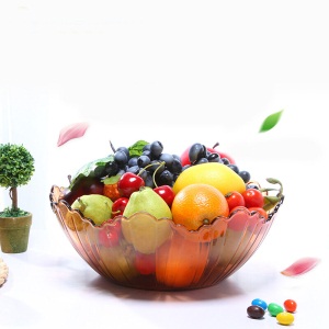 茶花创意果盘塑料水果盘点心盘水果篮时尚盘子花式糖果盘零食盘 颜色随机