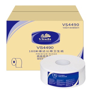 维达（Vinda）VS4490大卷纸3层180米12卷新商公用家用商务用卫生纸酒店纸巾大盘纸厕纸卷筒纸