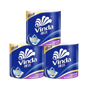 维达（Vinda）蓝色经典卷纸4层130克30卷 家用卷筒纸巾卫生纸巾手纸厕纸卷筒纸纸巾 30卷箱装