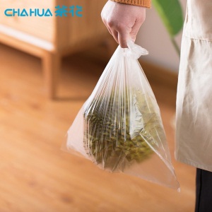 茶花保鲜袋食品袋密封袋保鲜膜点断式优易撕食品级PE保鲜袋手撕连卷袋 250只装【小号25cm*17cm】