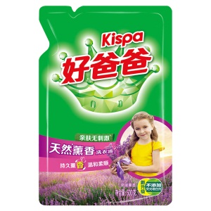好爸爸Kispa 天然薰香洗衣液 1kg/瓶+500g/袋 亲肤无刺激  温和柔顺 高效洁净