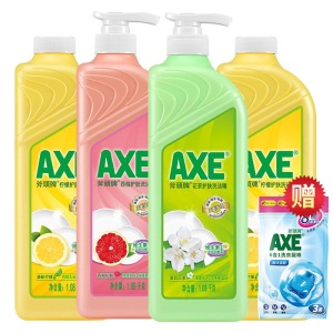 AXE斧头牌洗洁精柠檬西柚1.08kg*4瓶维e不伤手家庭装