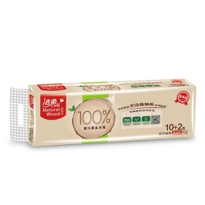 洁柔卷纸(C&S)本色纸巾 食品级加厚4层70g卫生纸*48卷（实芯卷纸母婴可用 自然木系列）整箱销售