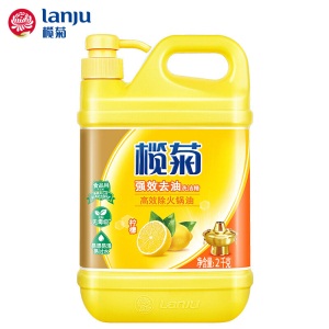 榄菊 柠檬去油污洗洁精2kg/瓶 食品用蔬果洗涤 不伤手 去油祛味