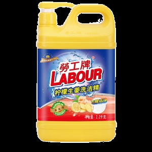 劳工牌（LABOUR）洗洁精瓶装清洗剂 柠檬生姜 2.2kg（泵装）