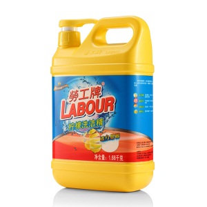 劳工牌（LABOUR）洗洁精大桶瓶装清洗剂(泵装) 清新柠檬3.36kg