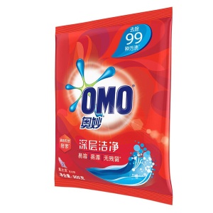 奥妙（OMO）深层洁净洗衣粉薰衣草香型易溶易漂无残留去除污渍无磷手洗机洗通用 900g*1袋 奥妙