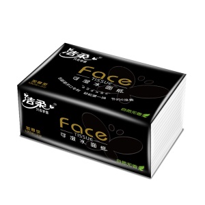 洁柔(C&S)抽纸 黑Face 可湿水3层130抽面巾纸*18包 无香(M中号纸巾 软抽纸巾 整箱销售）加厚型