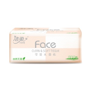 洁柔抽纸(C&S) 粉Face纸巾 柔韧300张面巾纸*27包 无香（经典面子系列可湿水 干湿两用母婴适用）整箱销售