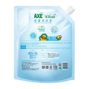 斧头牌AXE除菌洗衣液袋装2.08kg补充装家庭装清洗液手洗机洗通用 新老包装随机发放