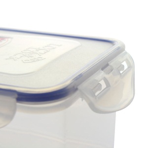 乐扣乐扣 塑料密封保鲜盒 厨房冰箱收纳盒收纳箱 小号整理箱 可作药盒药箱储物箱储物盒 HPL827 透明 4.5L