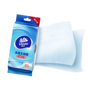 维达(Vinda) 湿巾纸巾 杀菌洁肤卫生湿巾 10片独立装*5包 (量贩装)（新旧产品交替发货）细菌杀灭率达99.9%
