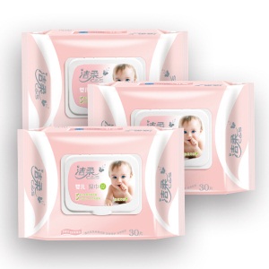 洁柔(C&S)湿巾 BabyFace婴儿湿巾 亲肤30片*3包 （带盖抽取式 婴儿宝宝专用baby湿纸巾）