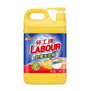 劳工牌（LABOUR）洗洁精瓶装清洗剂 清新柠檬 1.68kg（泵装）