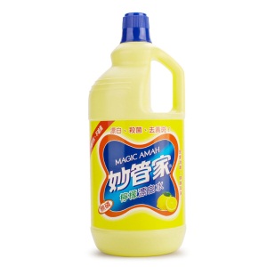 妙管家（Magic Amah）台湾进口柠檬漂白水白色衣物还原剂杀菌消毒去黄去渍漂白剂增白洗衣液4斤 2000g柠檬漂白水