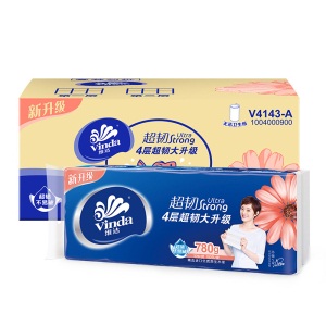 维达(Vinda) 无芯卷纸 超韧4层78g卫生纸*30卷 整箱销售 母婴可用