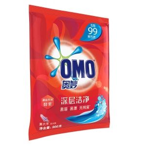 奥妙（OMO）深层洁净洗衣粉薰衣草香型易溶易漂无残留去除污渍无磷手洗机洗通用 900g*1袋 奥妙