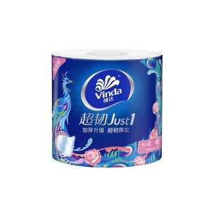 维达(Vinda) 卷纸 超韧4层180g卫生纸巾*27卷(整箱销售) 新旧包装交替发货