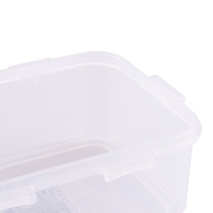 乐扣乐扣 大容量塑料密封保鲜盒 微波炉饭盒零食品水果便当餐盒 大号厨房冰箱收纳储物整理盒子 正方形 2.6L