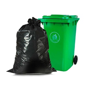妙洁大号加厚平口物业垃圾袋 黑色超市搬家特大容量文明干湿垃圾分类 100*120cm120L50只