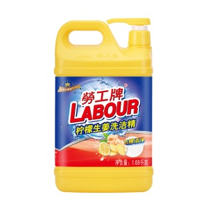 劳工牌（LABOUR）洗洁精大桶瓶装清洗剂(泵装) 柠檬生姜3.36kg