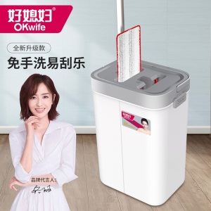 好媳妇免手洗懒人拖布平板拖把家用一拖净擦木地板干湿两用刮刮乐 大桶刮刮乐18L(两块布)